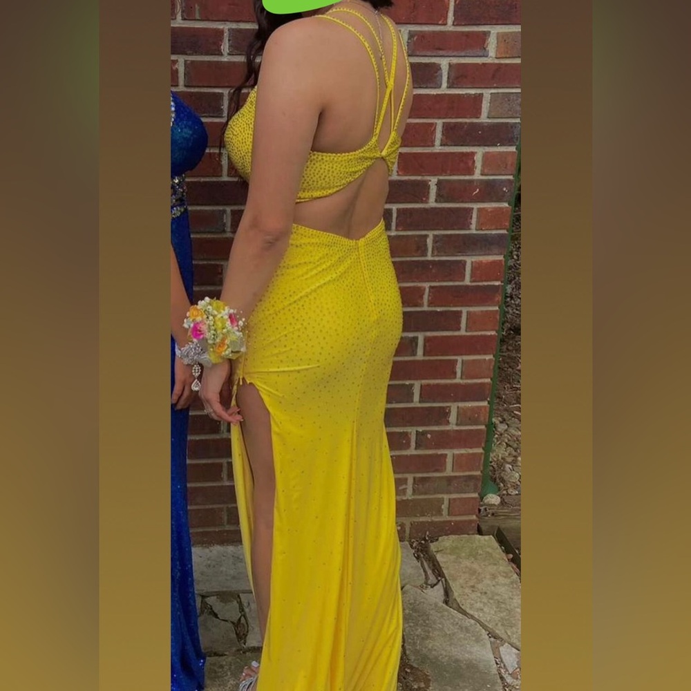 yellow prom dress size 4